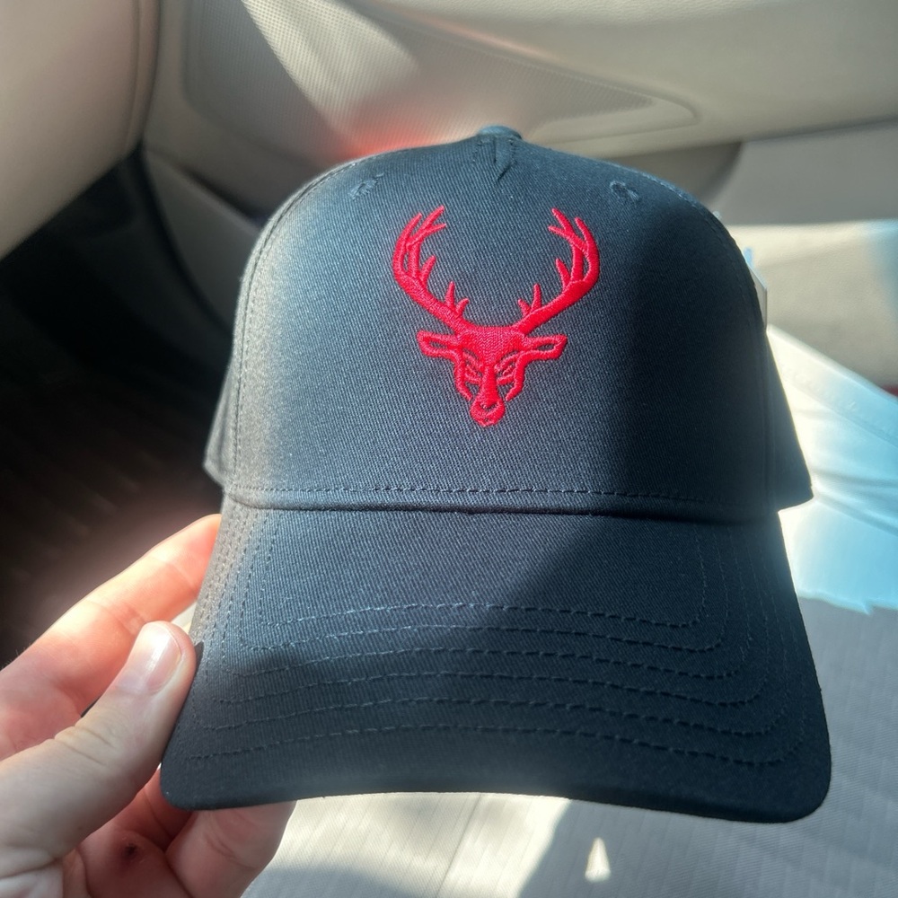 Black and Red Bucked Up Hat